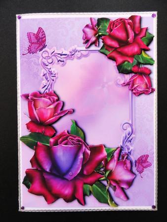 Beautiful Twilight Roses & Butterflies by Valerie Spowart