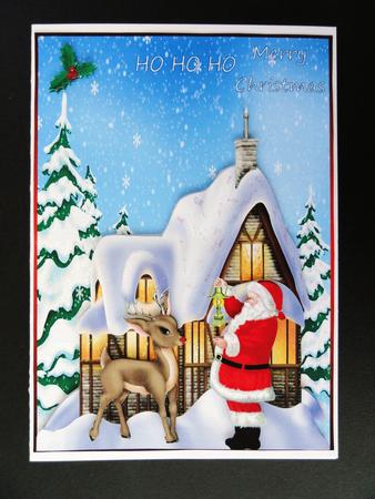 Santa Reindeer House by Valerie Spowart