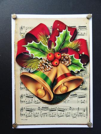 Gorgeous Christmas Bells & Sheet Music Frame by Valerie Spowart