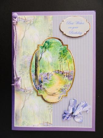 Bluebell Wood Card Front by Valerie Spowart