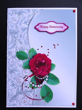 Cerice Rose Card Front by Valerie Spowart