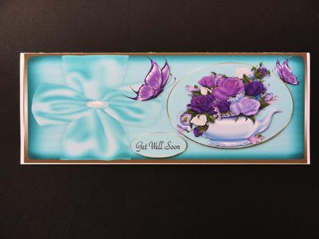 Floral Teapot Dl with Butterflies by Valerie Spowart