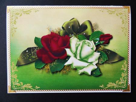 Beautiful December Roses + Decoupage by Valerie Spowart