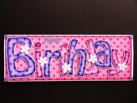 Large Dl Birthday Quick Card N 3D Decoupage by Valerie Spowart