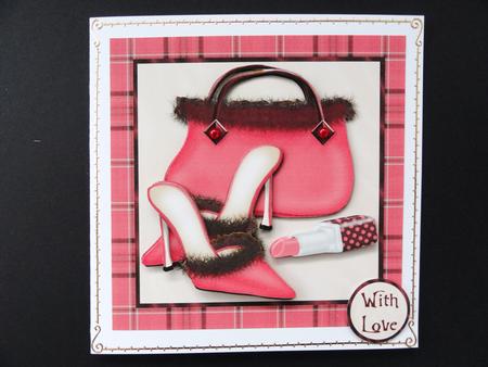 Sophisticated Shoes, Handbag and Lipstick Decoupage - Salmon by Valerie Spowart