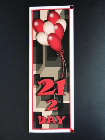 21 Today Balloons Large Dl Card by Valerie Spowart