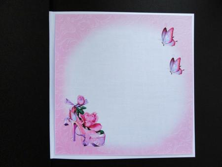 8x8 Girly Floral Shoe with Roses Insert Plate by Valerie Spowart