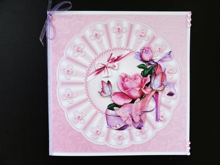 8x8 Girly Floral Shoe with Roses by Valerie Spowart