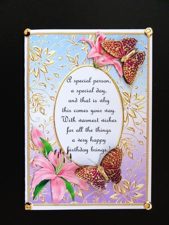 Birthday Butterflies with Poem 3 by Valerie Spowart