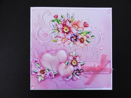 Floral Hearts Side Stacker by Valerie Spowart