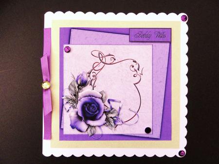 Deep Purple Rose Card Topper Featured Gallery Photo