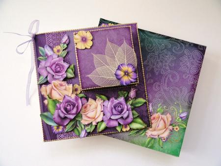 Purple Roses Gift Me, Shake Me, Make Me Card & Box Kit by Valerie Spowart