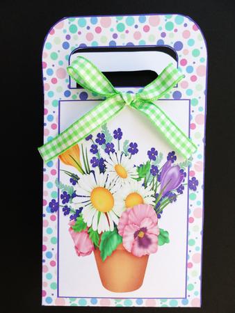Springflowers on Dots, Medium Gift Bag by Valerie Spowart