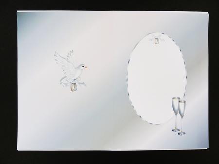 Silver Wedding with Dove Holding Rings Is by Valerie Spowart