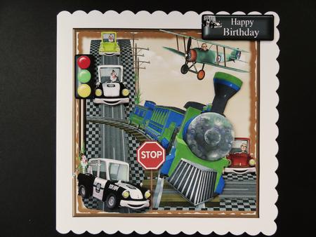 Waiting for the Train with Decoupage by Valerie Spowart