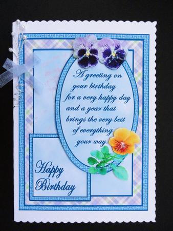 Pansy Quick Card with Verse by Valerie Spowart