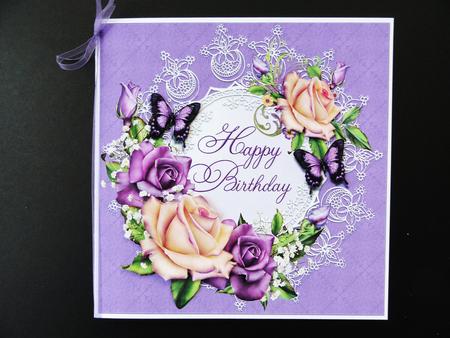 8x8 Vintage Roses for Your Birthday by Valerie Spowart