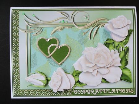 White Rose Congratulations by Valerie Spowart
