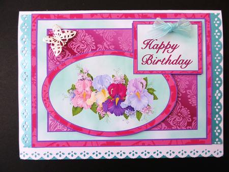 Irises Quick Card by Valerie Spowart