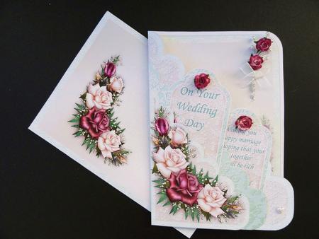 Antique Roses Scalloped Pocket Card Kit by Valerie Spowart