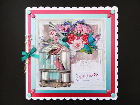 Framed Song Birds with Flowers and Decoupage by Valerie Spowart