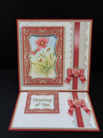 Poppies Framed Art Easel Card Mini Kit by Valerie Spowart