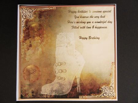 Steampunk 8x8ins Card Making Insert1 by Valerie Spowart