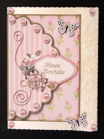 Vintage Roses Scallop Envelope 5x7 by Valerie Spowart