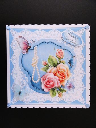 Roses, Pearls and Butterflies by Valerie Spowart