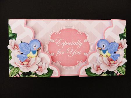 Pink Birds Especially for You 3D Fancy Lattice Card Kit by Valerie Spowart