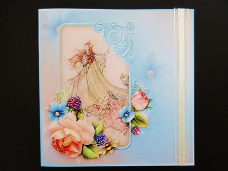 The Fairy Queen 8" Square Card Front with Step by Step by Valerie Spowart