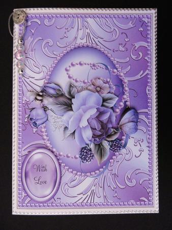Beautiful Lilac Rose in a Shimmering Frame by Valerie Spowart