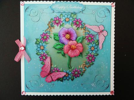 Fleur & Flutter 7" Square Card Front with Step by Step by Valerie Spowart