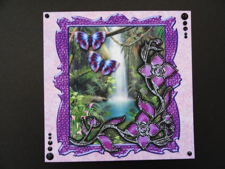 Oriental Garden& Waterfall by Valerie Spowart