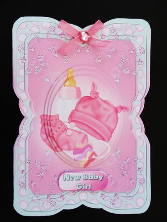 Shaped Card Mini Kit - Baby Girl by Valerie Spowart