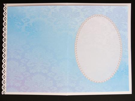Blue Gradient Damask Insert by Valerie Spowart