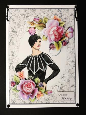 Art Deco English Rose 1 by Valerie Spowart