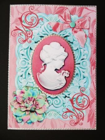 Lovely Coral Pink Cameo by Valerie Spowart