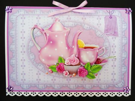 Tea and Cake with Decoupage by Valerie Spowart