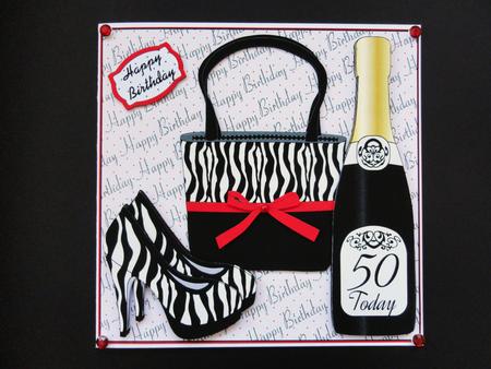 Bag, Shoes and Bubbly 50 Today Mini Kit by Valerie Spowart