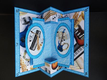 3D Double Concertina Pop-out Pop music by Valerie Spowart