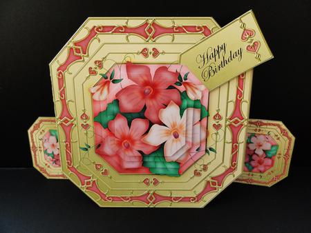 3D Violas Pyramage Octagonal Floral Mini Kit by Valerie Spowart