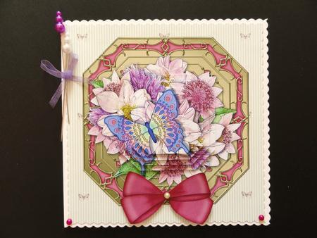3D Blossoms & Butterfly Pyramage Octagonal Floral Mini Kit by Valerie Spowart