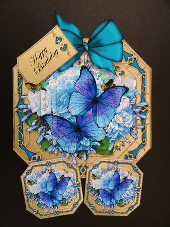 3D Butterflies & Flowers Pyramage Octagonal Floral Mini Kit by Valerie Spowart