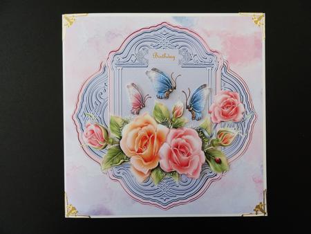 Topper Glowing Roses and Butterflies by Valerie Spowart