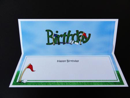 Birthday Golf Large Dl Sports Matching Large Dl Insert by Valerie Spowart
