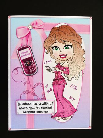 Texting Diva Quick Card by Valerie Spowart
