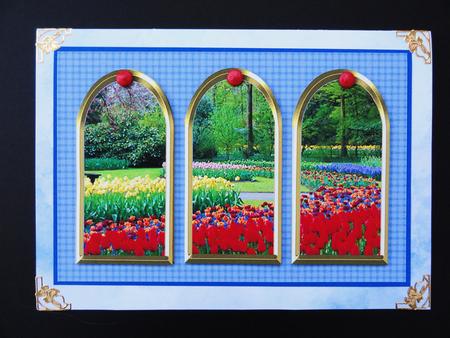 Three Arches Card - Tulips by Valerie Spowart