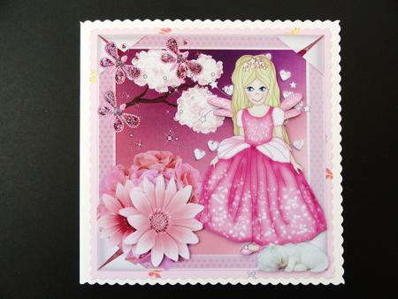 Pink Guardian Fairy Quick Topper & Insert by Valerie Spowart