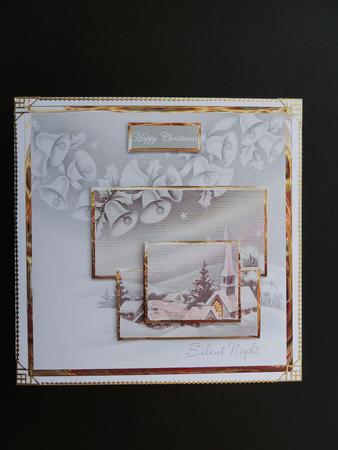 Silent Night, Christmas Season Panel Card Front by Valerie Spowart